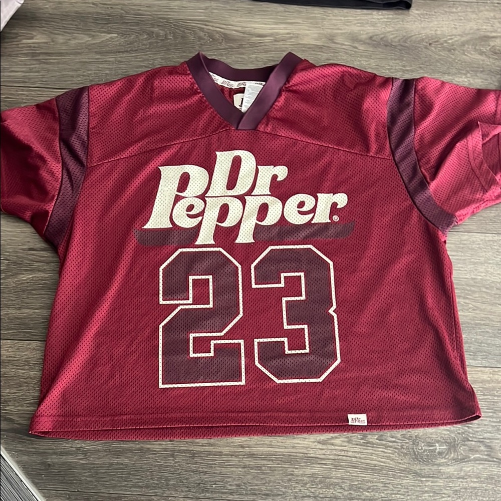 Dr Pepper Maroon Mesh Jersey Top